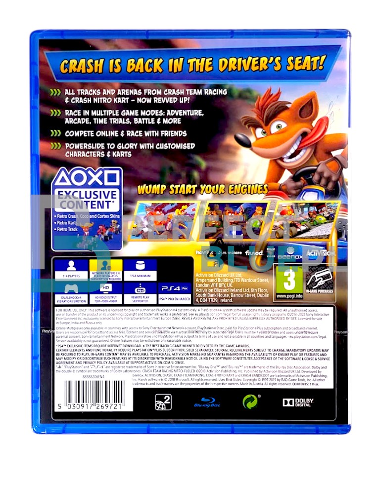 gra ps4 / ps5 / ctr crash team racing nitro fueled