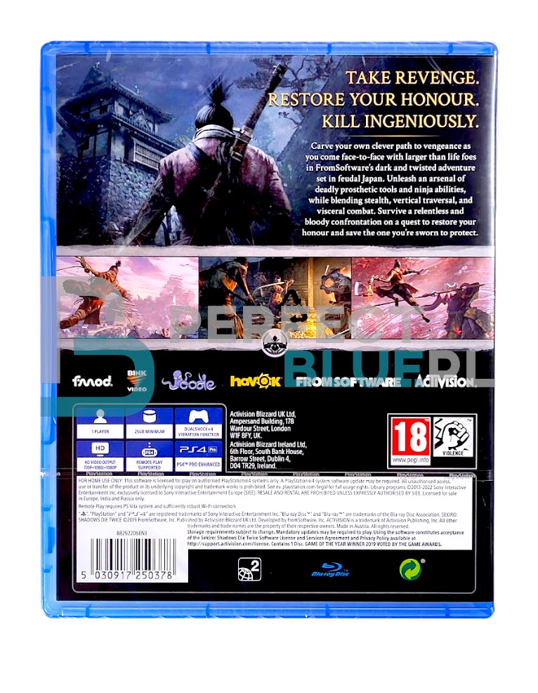 gra ps4 sekiro shadows die twice goty / napisy pl