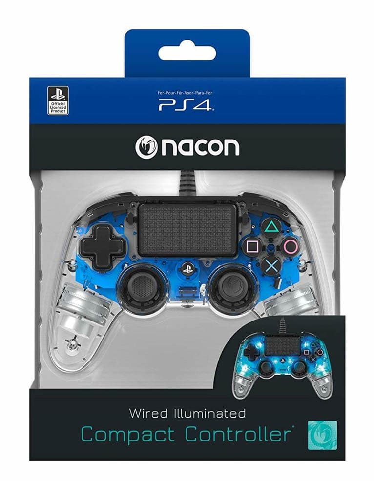 Nacon Pad Kontroler PS4 Świecący Niebieski