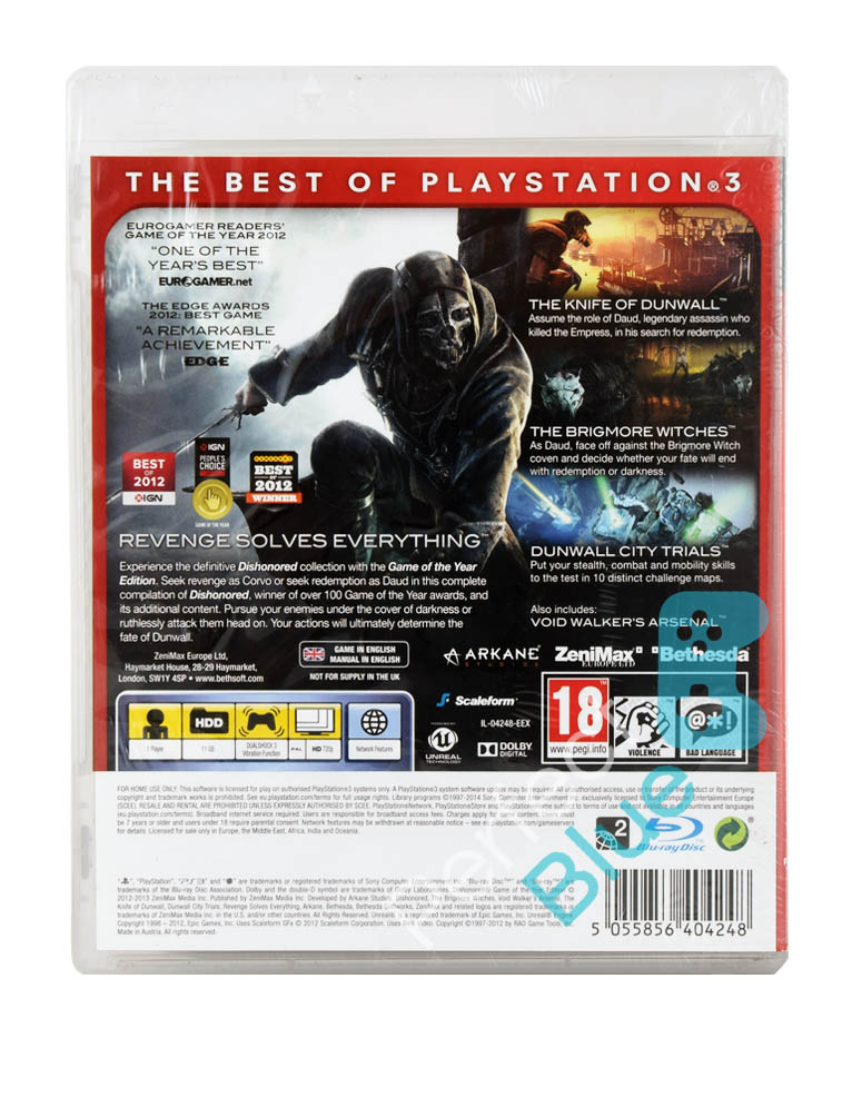 Outlet / Gra PS3 Dishonored: Game of the Year Edition / Repack