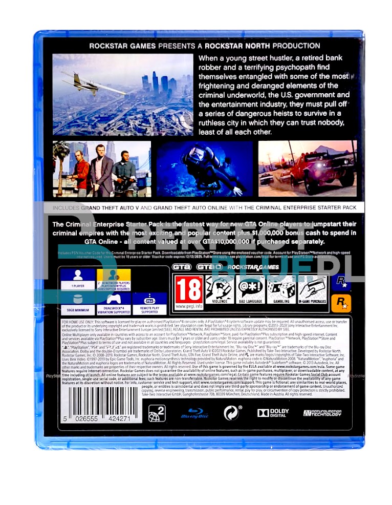 gra ps4 / ps5 / grand theft auto v / gta 5 premium edition / en
