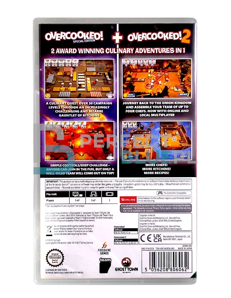 gra nintendo switch overcooked! special edition+ overcooked! 2 / dwie gry