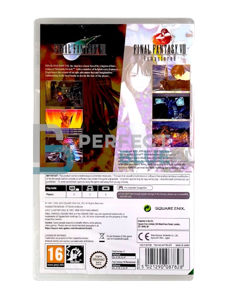 gra nintendo switch final fantasy vii & viii remastered twin pack