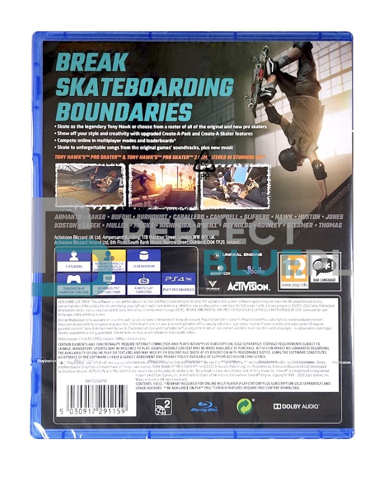 gra ps4 / ps5 / tony hawk's pro skater 1 + 2