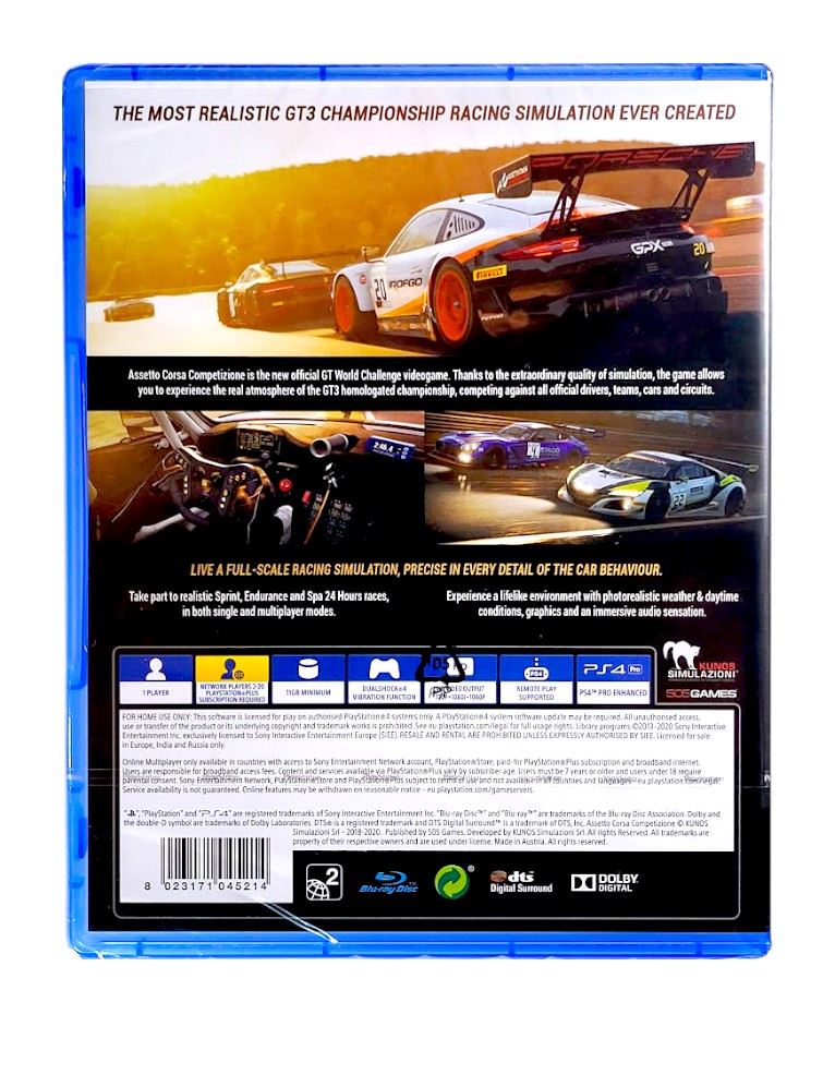 gra ps4 assetto corsa competizione pl
