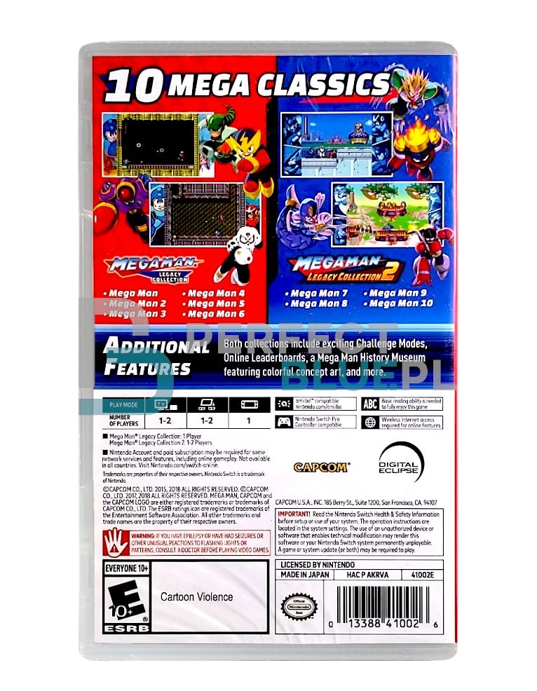 gra switch mega man legacy collection 1+2