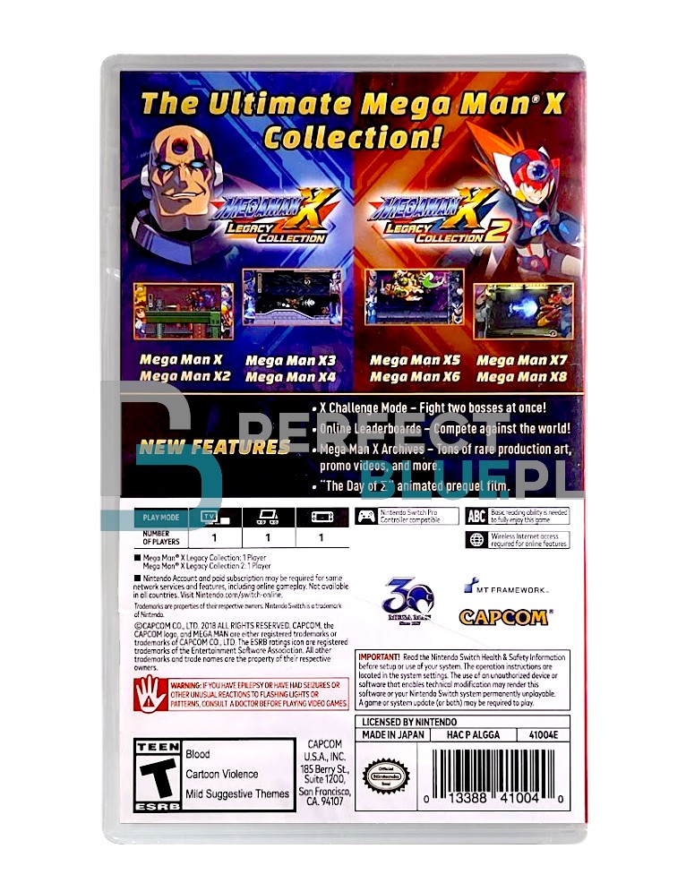 gra nintendo switch mega man x legacy collection 1+2