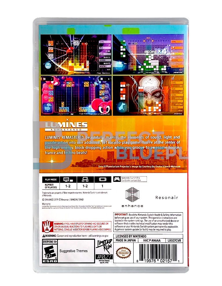 gra nintendo switch lumines remastered / limited run!