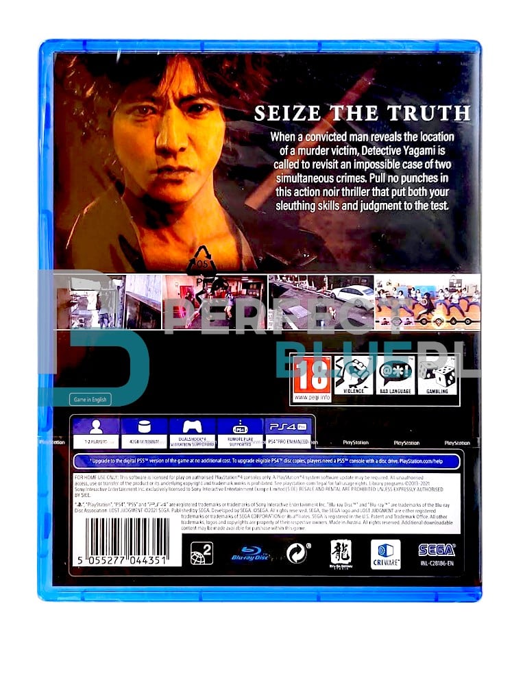 gra ps4 / + ps5 upgrade / lost judgment