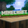 gadżet lampka logo minecraft