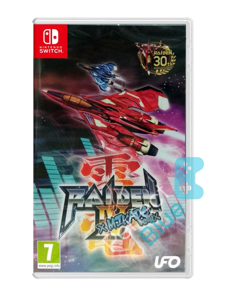 raiden iv 4 x mikado remix gra nintendo switch przod logo