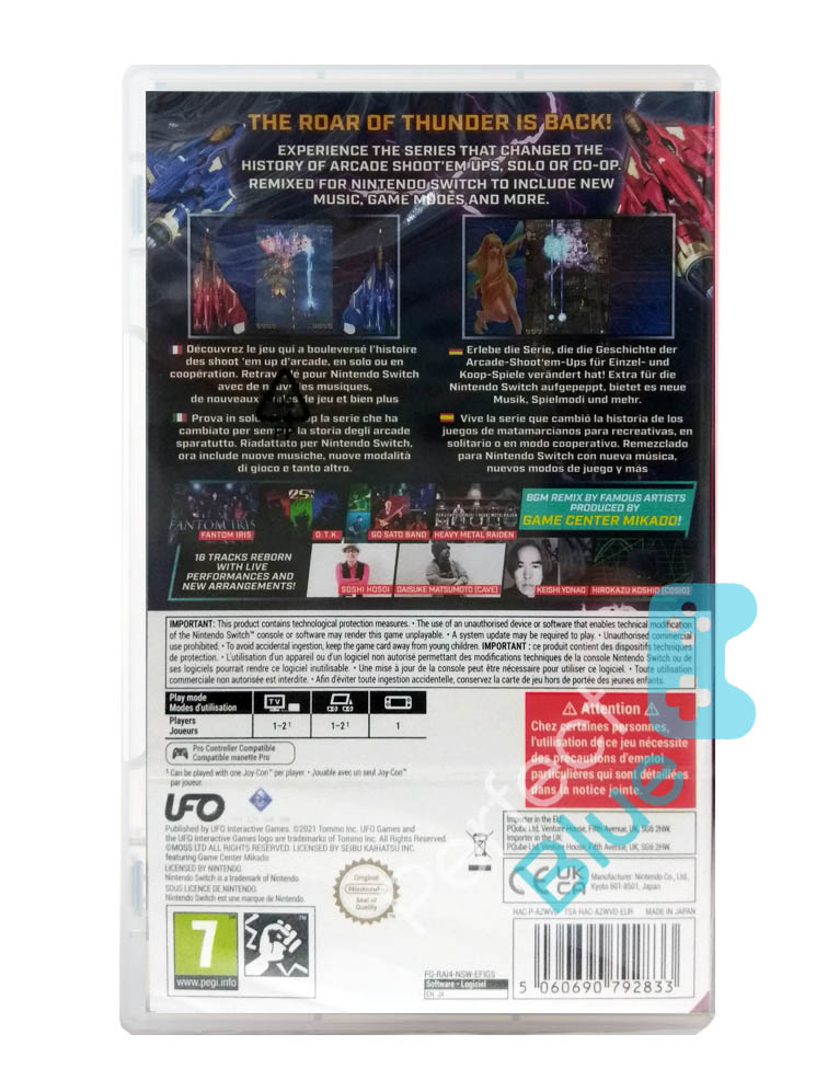 raiden iv 4 x mikado remix gra nintendo switch tyl logo