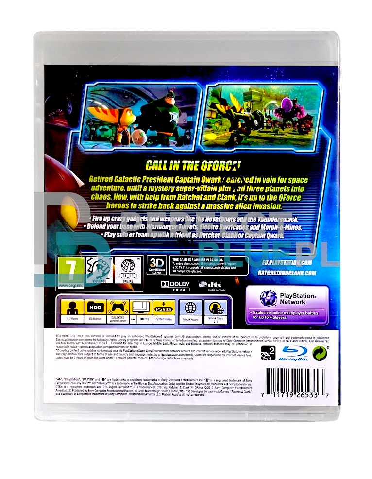 gra ps3 ratchet & clank: qforce / załoga q