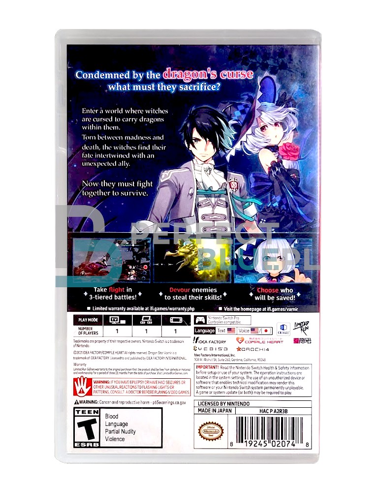 gra nintendo switch dragon star varnir / limited run / import usa