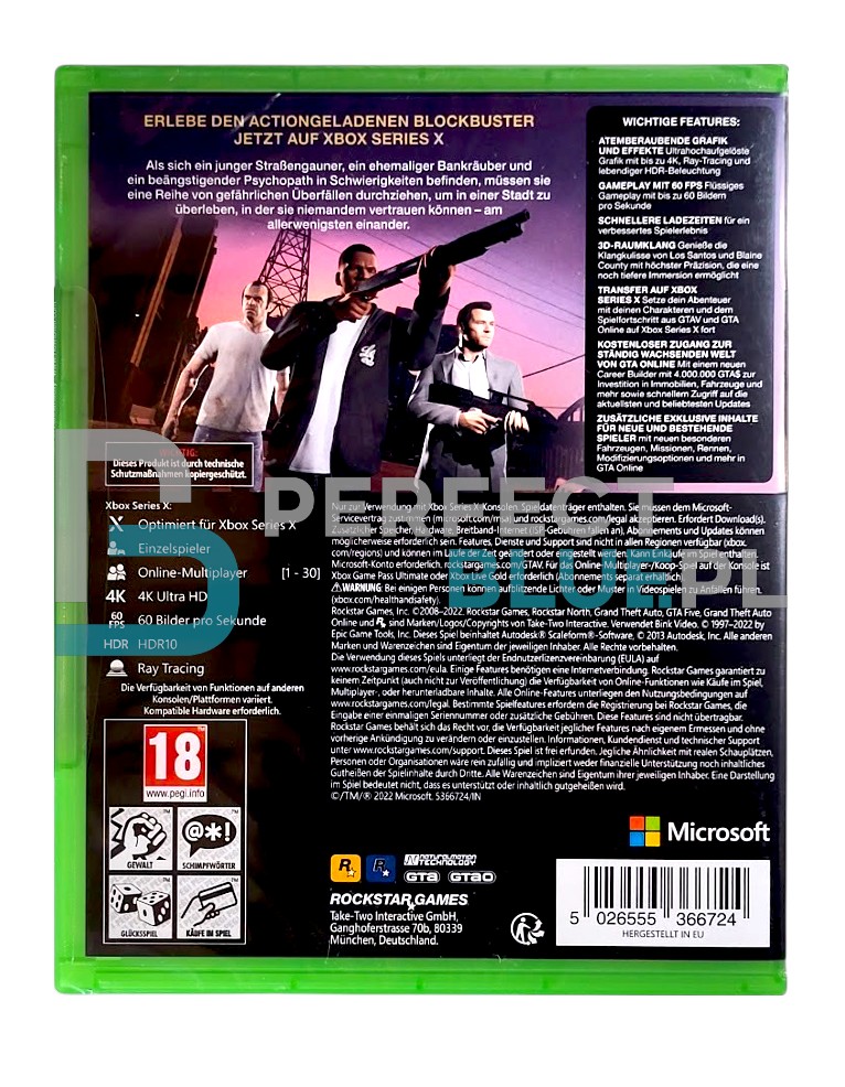 gra xbox series x / grand theft auto v / gta 5 / pl