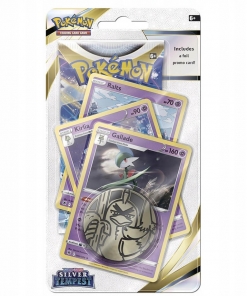 karty pokemon tcg: sword & shield silver tempest / booster + 3 karty promo + moneta