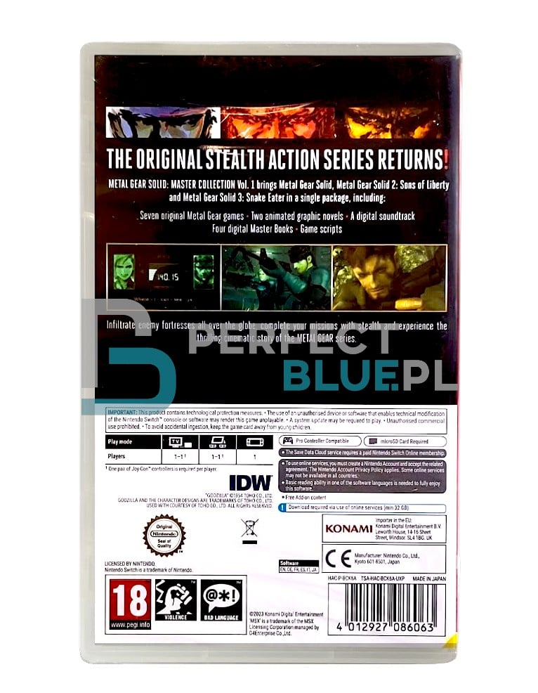 gra nintendo switch metal gear solid: master collection vol. 1 / eng