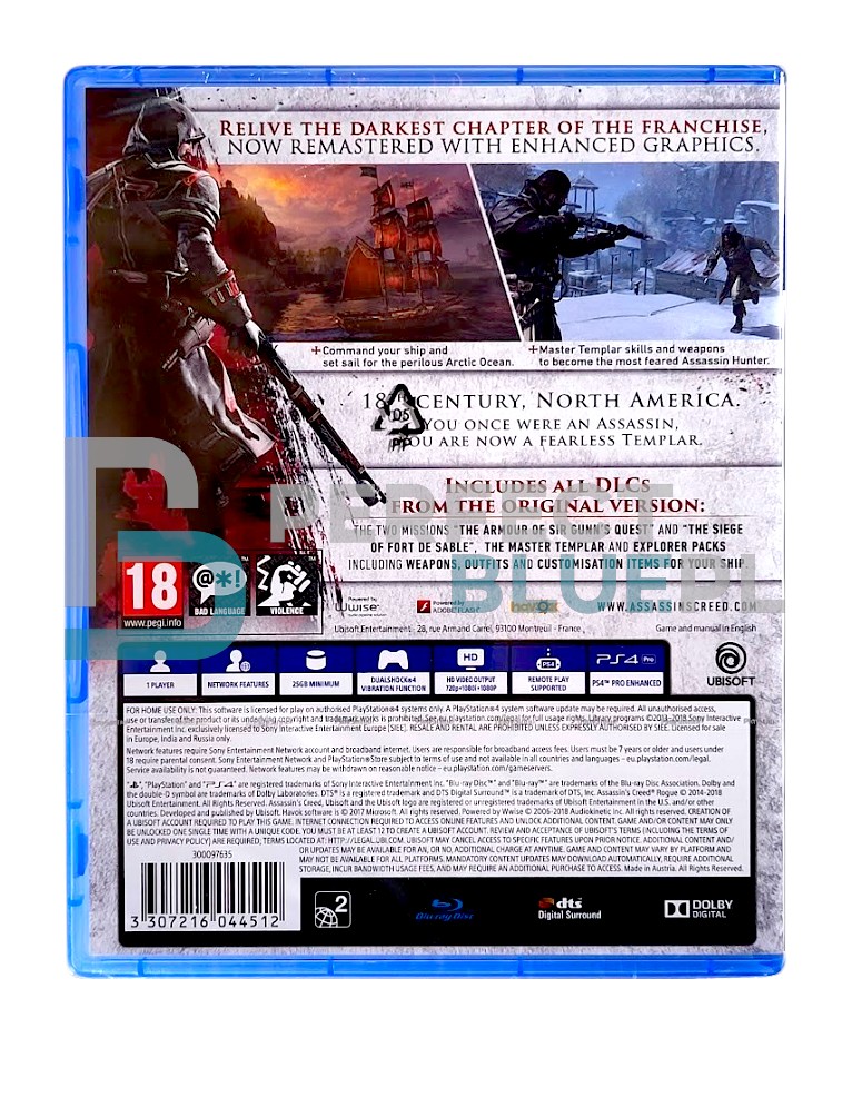 gra ps4 / ps5 / assassin's creed: rogue remastered