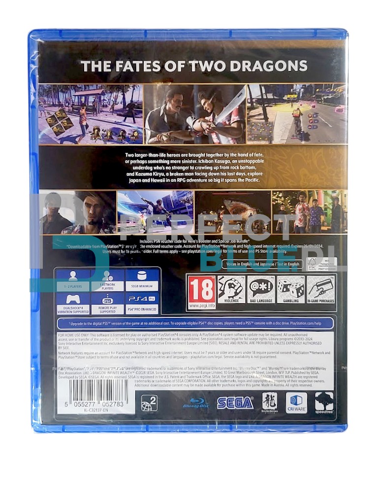 gra ps4 / + ps5 upgrade / like a dragon: infinite wealth / eng.