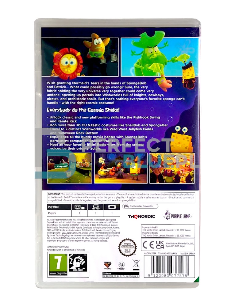 gra nintendo switch spongebob squarepants / kanciastoporty: the cosmic shake