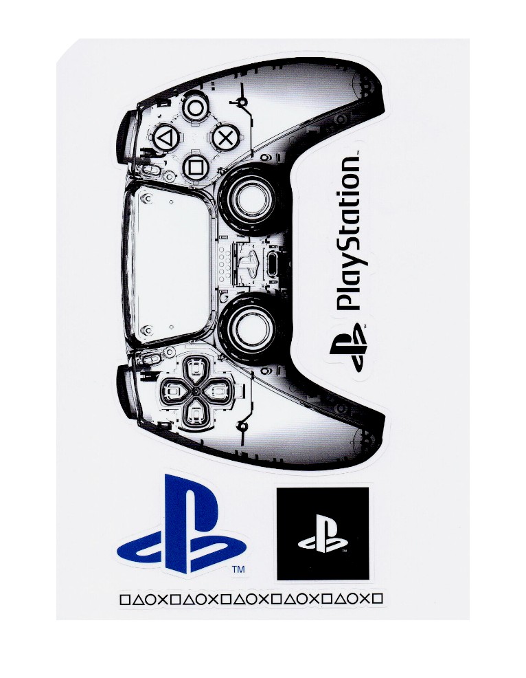 naklejki dekoracyjne playstation tech / 26 szt.