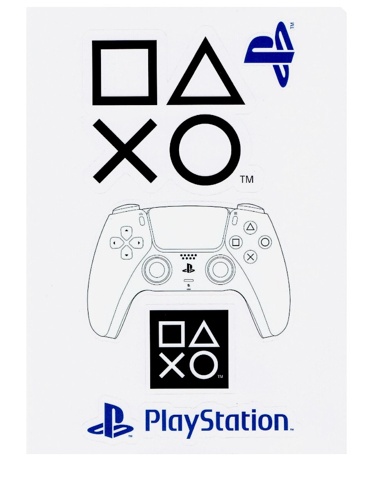 naklejki dekoracyjne playstation tech / 26 szt.