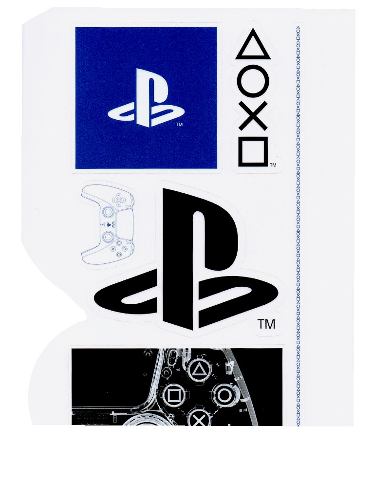 naklejki dekoracyjne playstation tech / 26 szt.