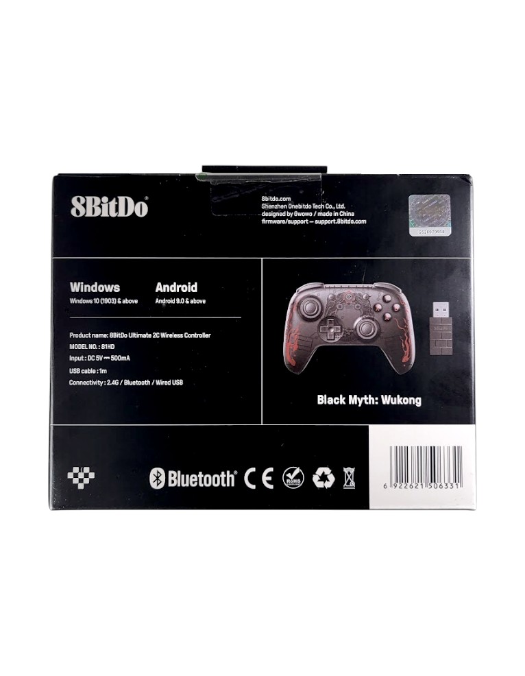 8bitdo pad / ultimate 2c / 2.4g wireless controller / bezprzewodowy / pc / black myth wukong