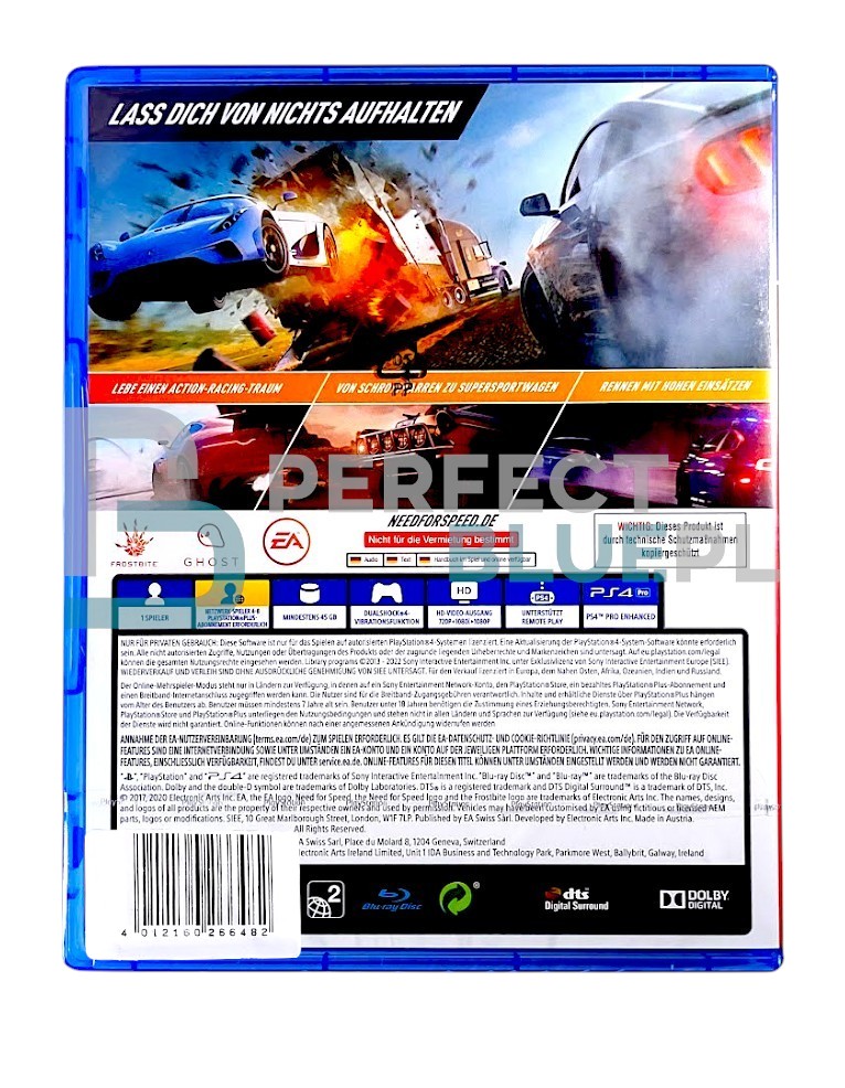 gra ps4 / ps5 / need for speed: payback / de