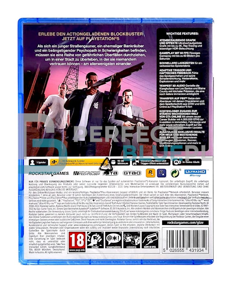 gra ps5 grand theft auto v / gta 5 / de