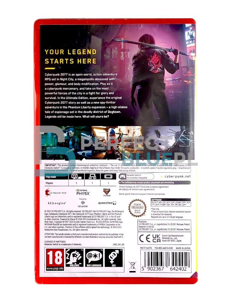 gra nintendo switch 2 cyberpunk 2077: ultimate edition