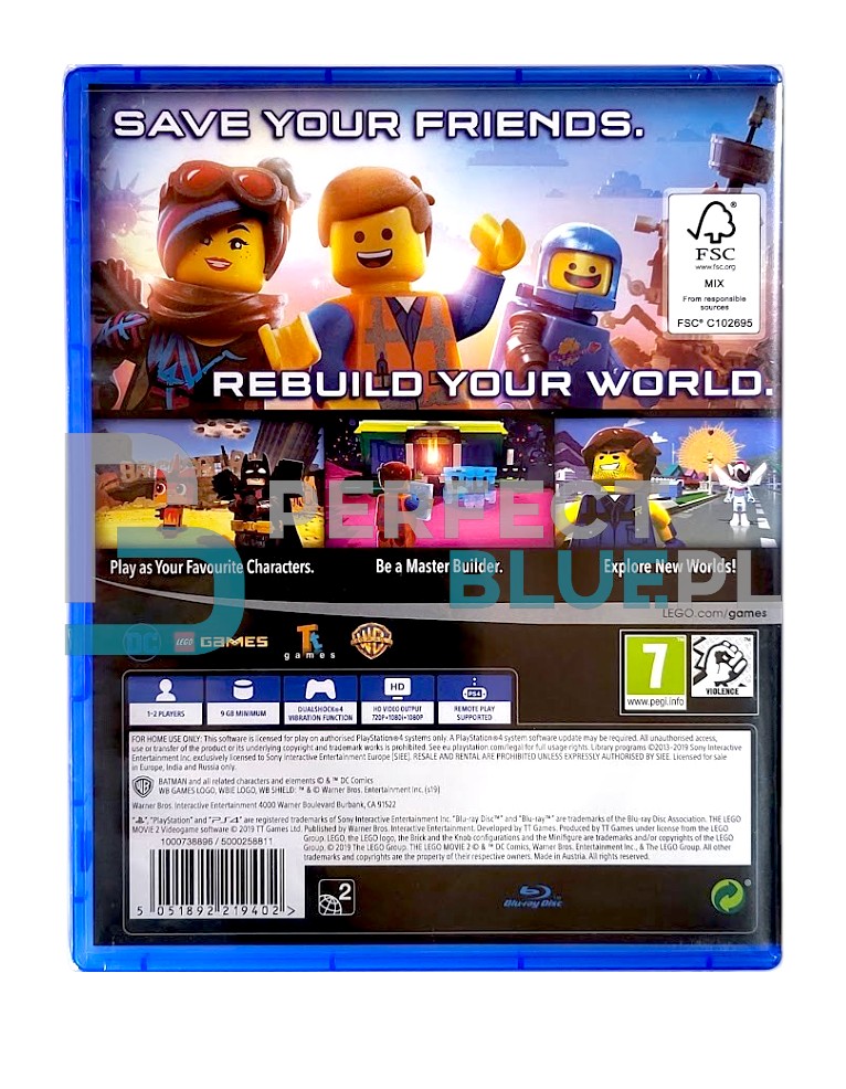 gra ps4 / ps5 / lego przygoda 2 / the lego movie 2 videogame / en