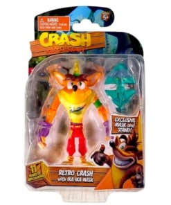 figurka crash bandicoot retro crash + maska ika ika / wave 1