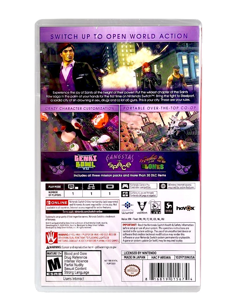Gra Nintendo Switch Saints Row 3 / III / The Third: Full Package