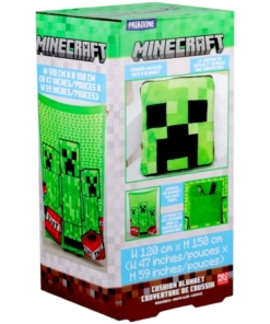 minecraft creeper 2w1 – koc i poduszka w jednym!