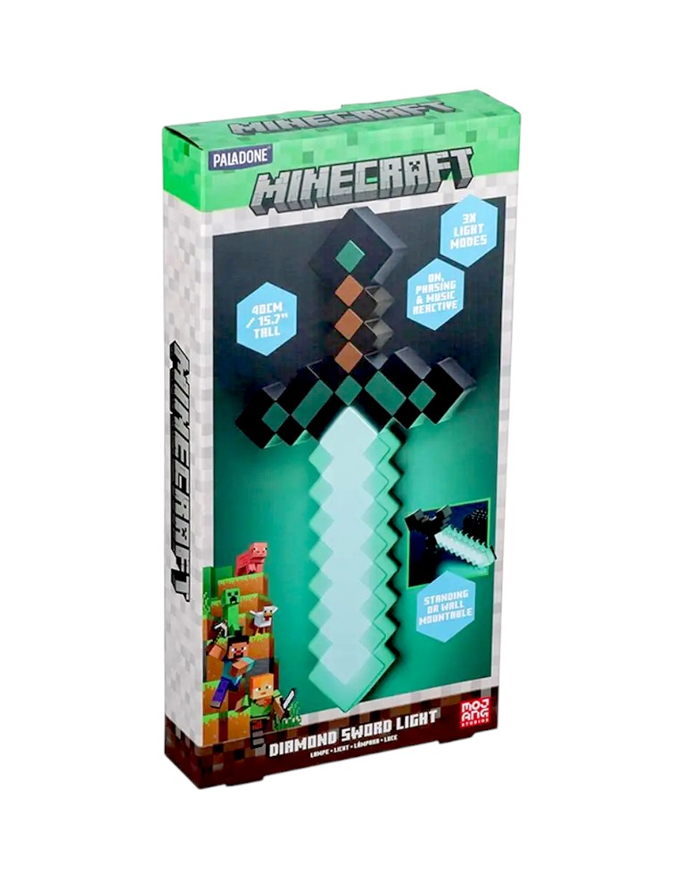 lampka Ścienna minecraft diamentowy miecz