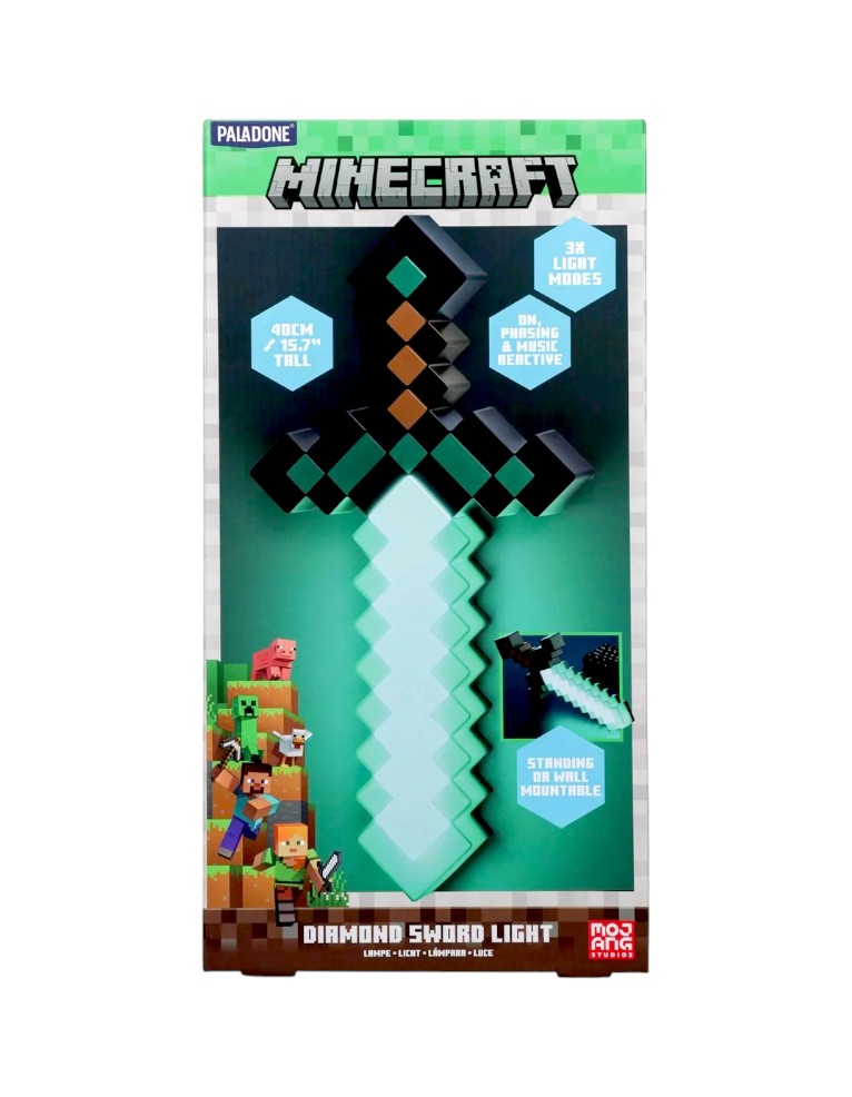 lampka Ścienna minecraft diamentowy miecz