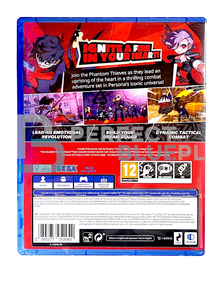 gra ps4 / + ps5 upgrade / persona 5 tactica / en