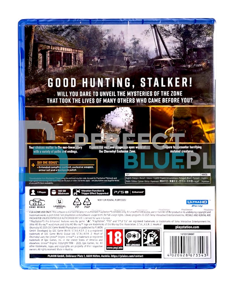 gra ps5 s.t.a.l.k.e.r. 2 / stalker 2: heart of chornobyl / serce czarnobyla / day one edition