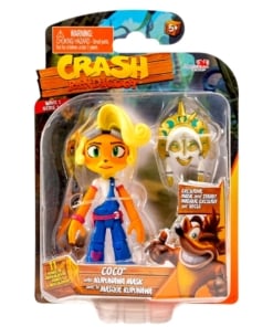figurka crash bandicoot coco + maska kupunawa / wave 1