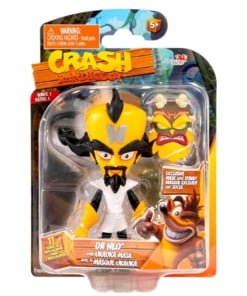 figurka crash bandicoot dr. neo cortex + maska uka uka / wave 1