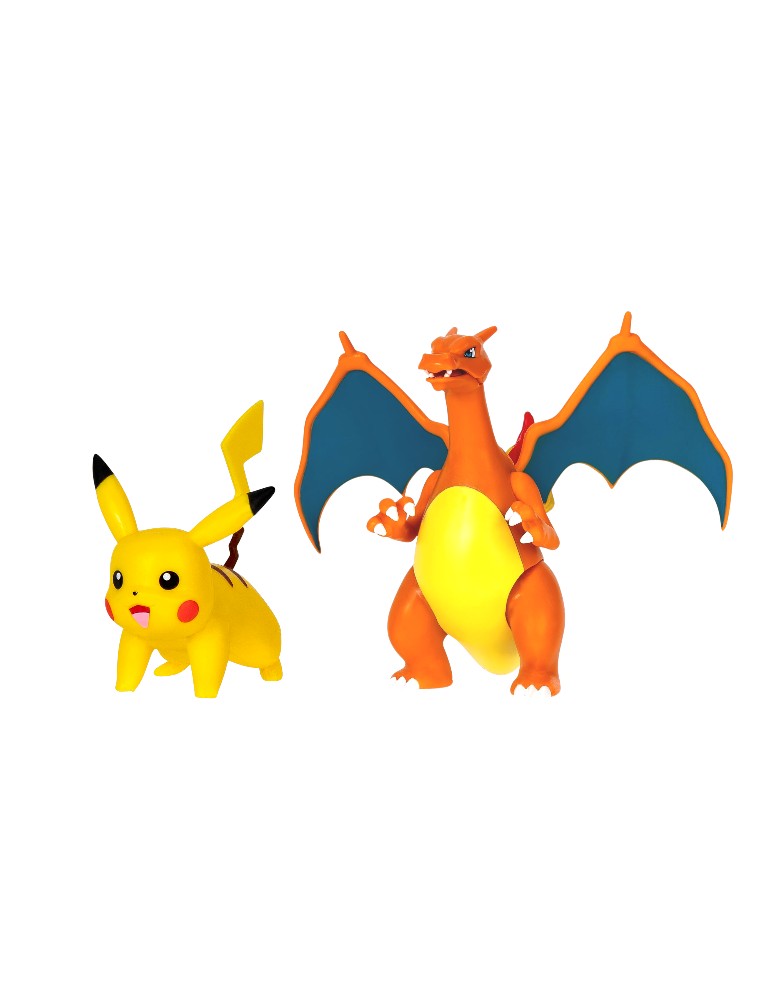 figurki pokemon charizard + pikachu