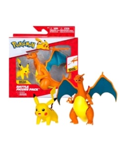 figurki pokemon charizard + pikachu
