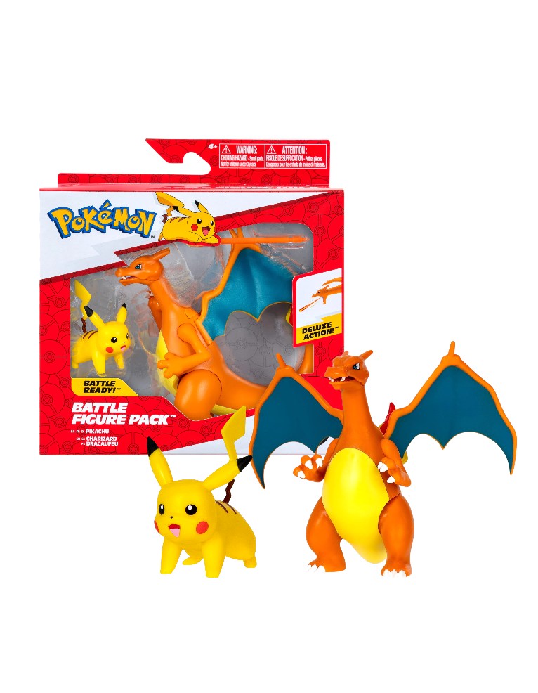 figurki pokemon charizard + pikachu
