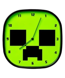 zegar Ścienny minecraft + naklejki / creeper glow in the dark wall clock