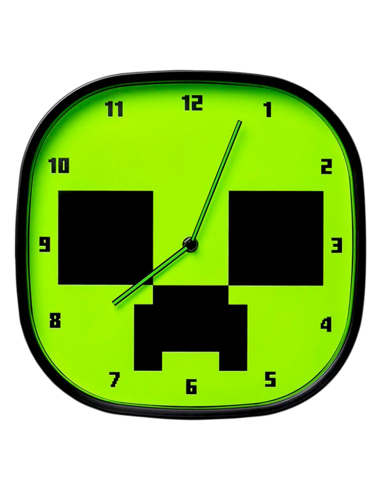 zegar Ścienny minecraft + naklejki / creeper glow in the dark wall clock