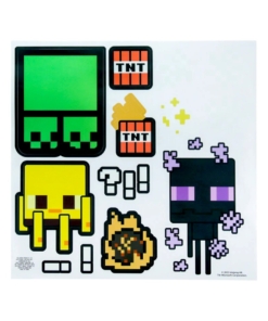 zegar Ścienny minecraft + naklejki / creeper glow in the dark wall clock