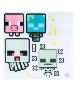 zegar Ścienny minecraft + naklejki / creeper glow in the dark wall clock