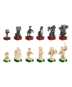 minecraft chess set overworld heroes vs hostile mobs / zestaw do gry w szachy