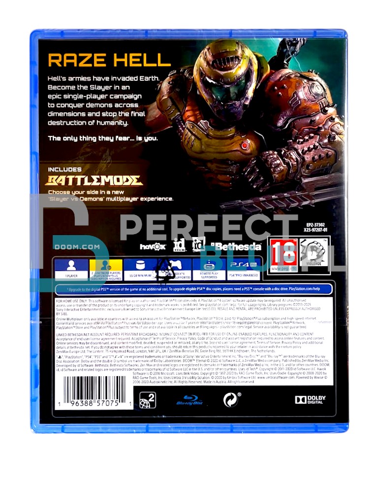 gra ps4 / + ps5 upgrade / doom eternal / en